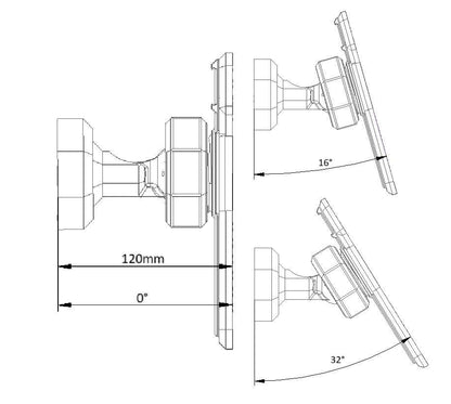 Wandhalterung für Jagdtrophäen (Rotwild) - universell einstellbar